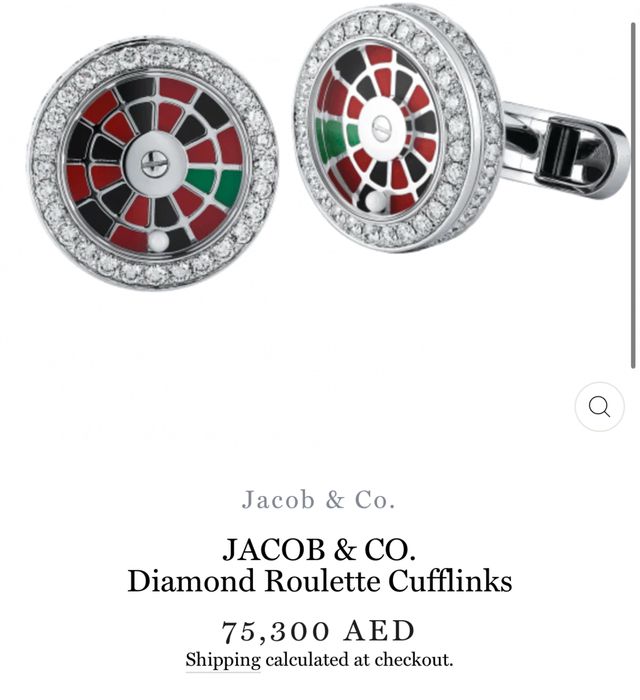 Чоловічі запонки Jacob & Co