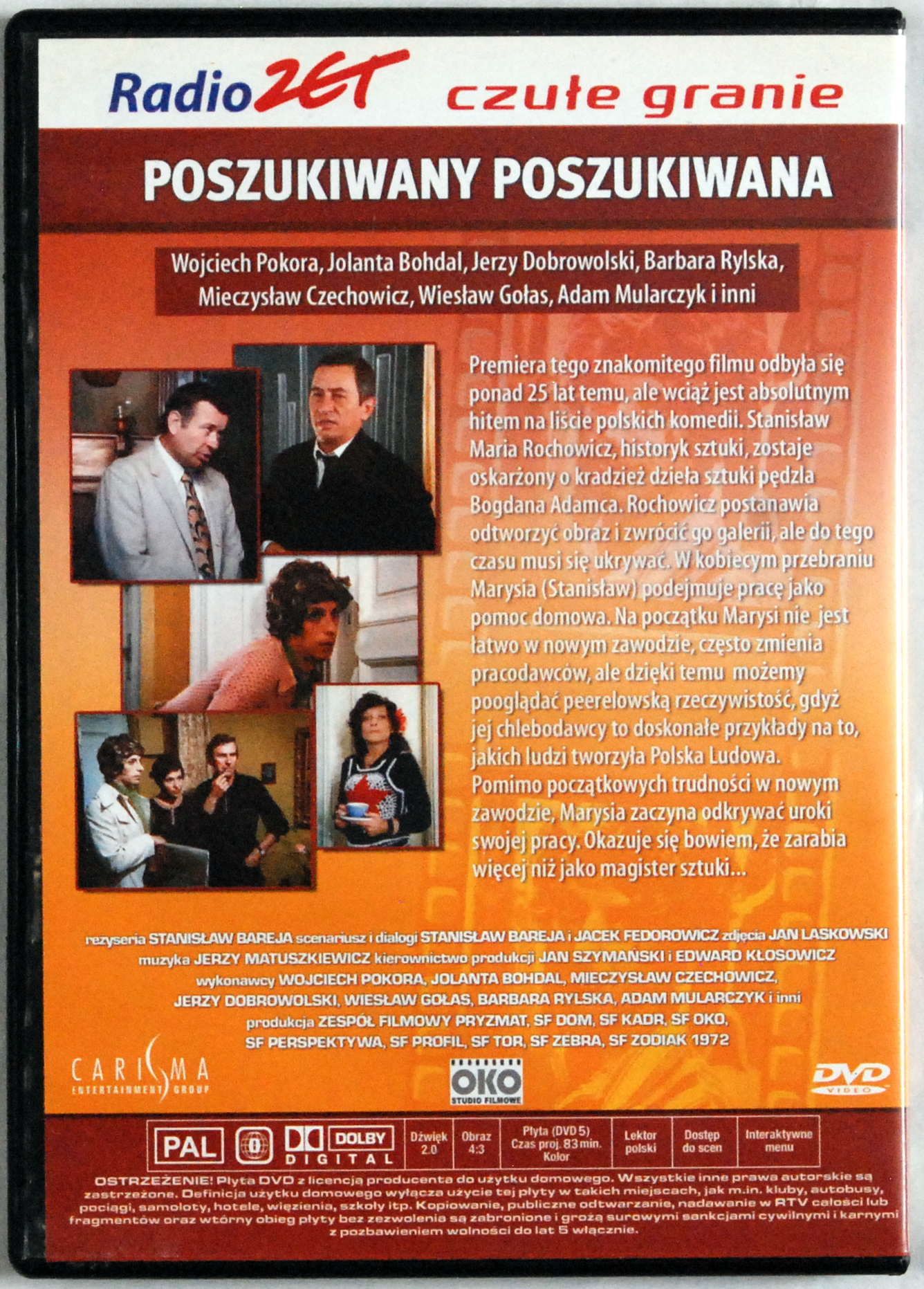DVD Poszukiwany Poszukiwana (Carisma) s.BDB