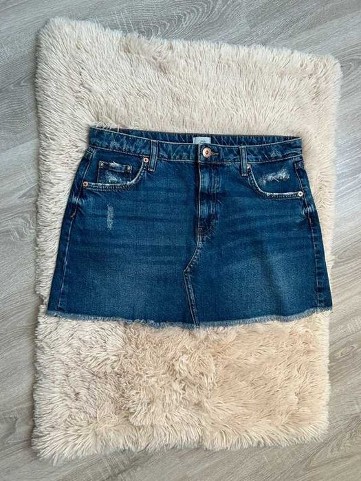 Spódniczka jeansowa mini River Island XL