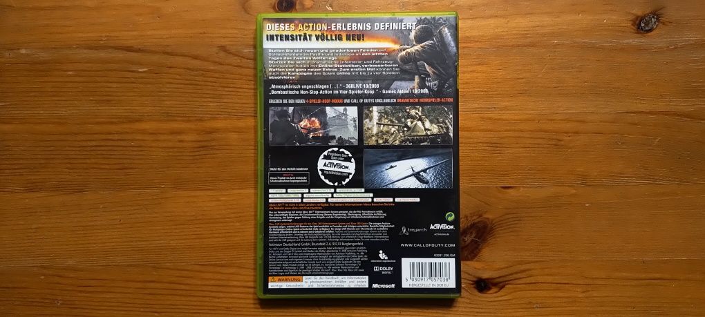 Call Of Duty, World At War, Xbox 360
