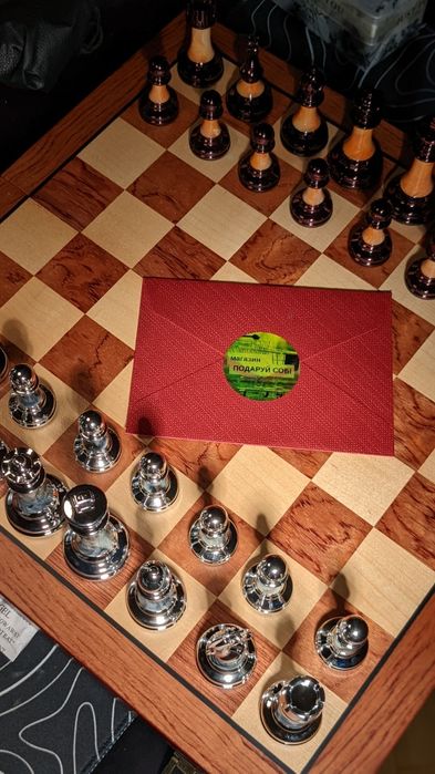 Шахи VIP класу | Дерево + акрил | Подарунок на рівні!
