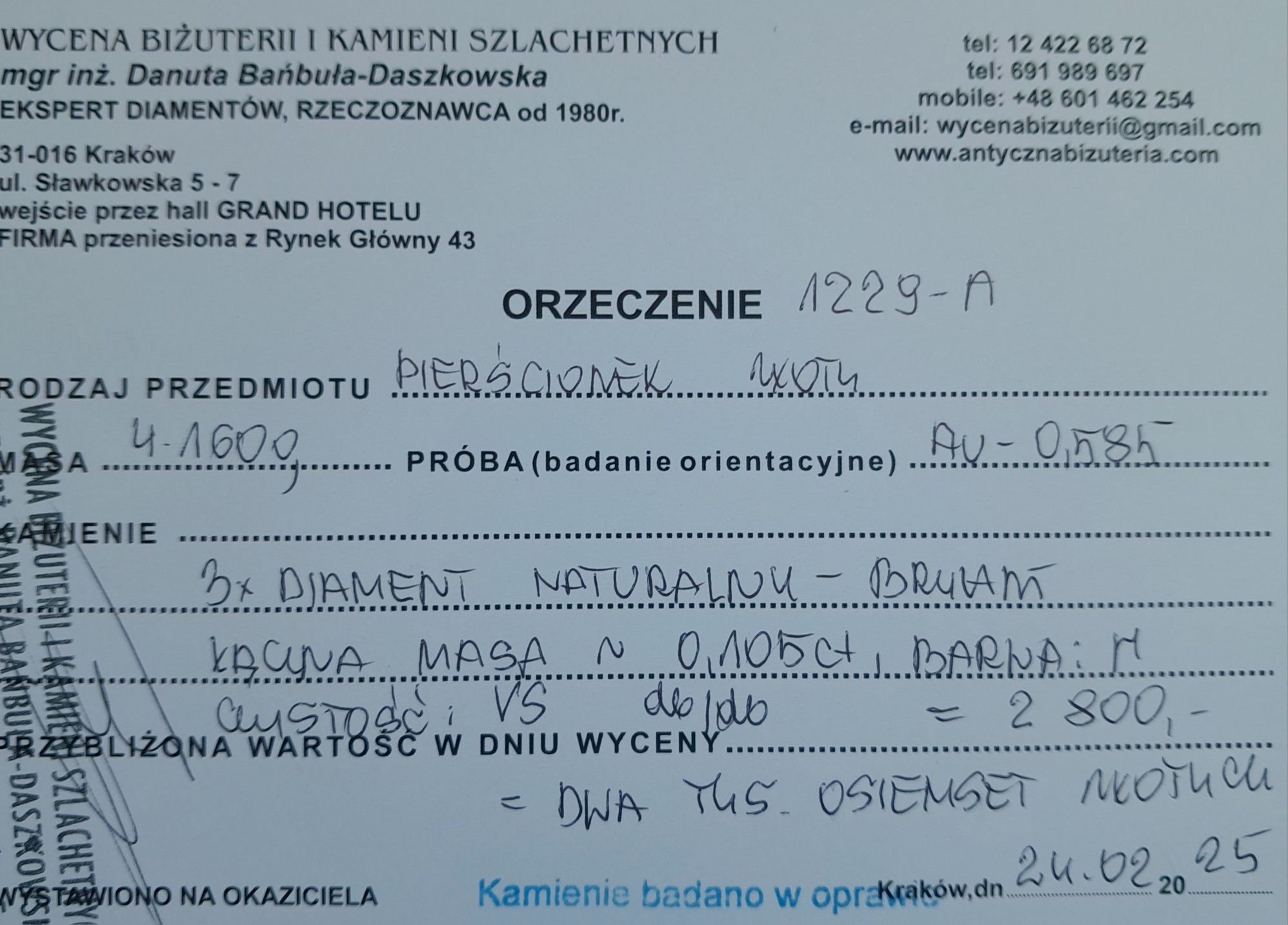 R.14 Pierścionek 4.16g Art Deco Diamenty Złoto 585 WYCENA