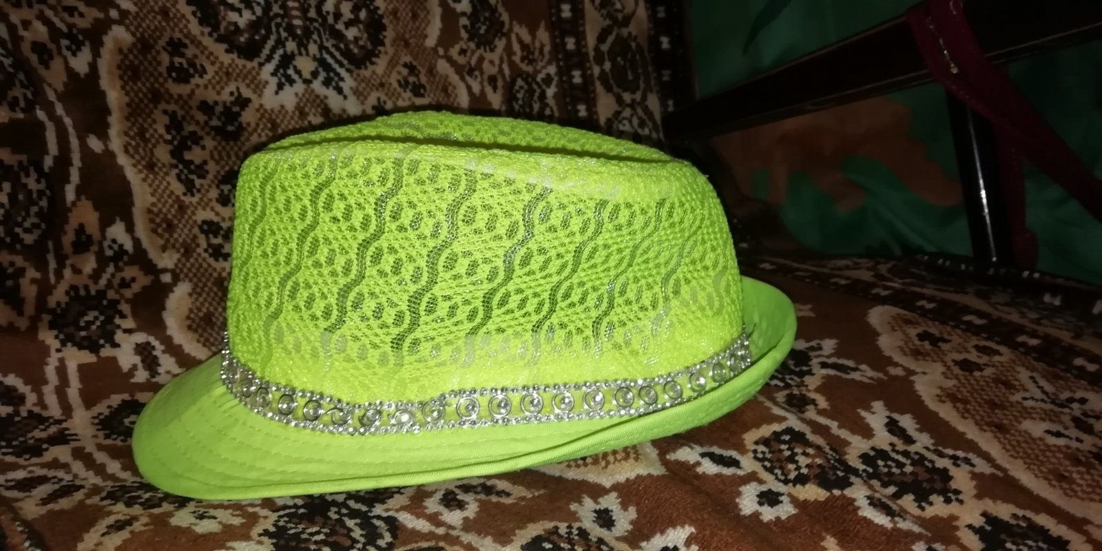Шляпа панама салатовая
