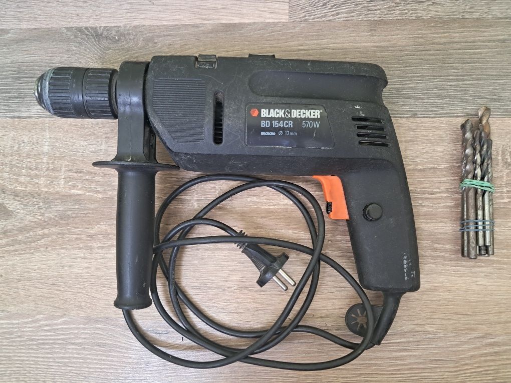 Дрель ударная Black & Decker BD 154CR 570W,  made in England