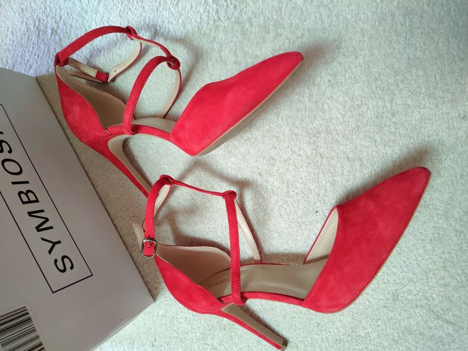 Szpilki Symbiosis czerwone rozmiar 38