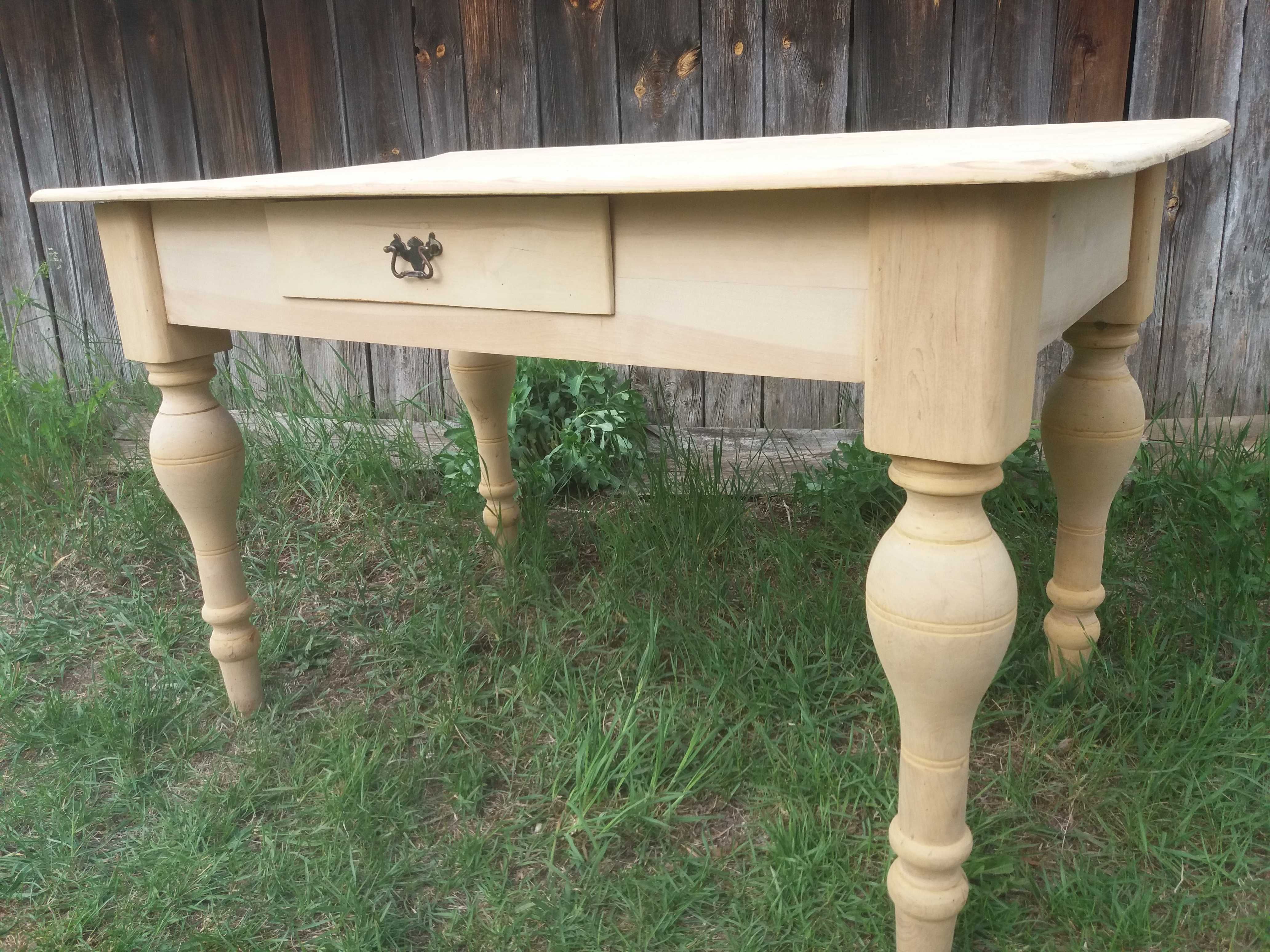 Stół stary drewniany rustykalny wiejski toczone nogi