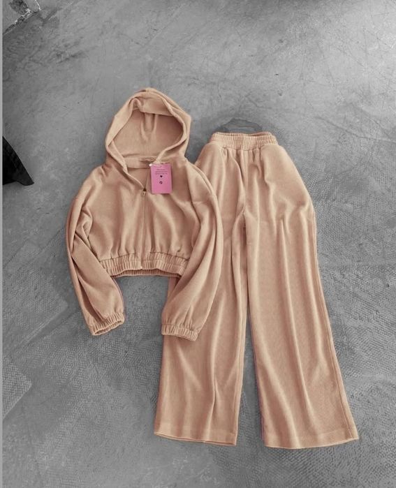 Костюм, висока посадка, вільний крой, новий