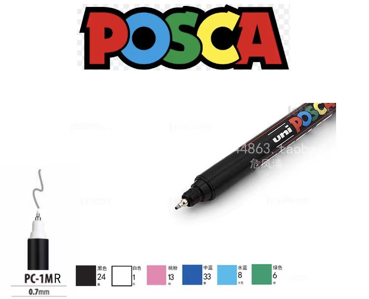 Акриловий маркер Posca - 1mr чорний