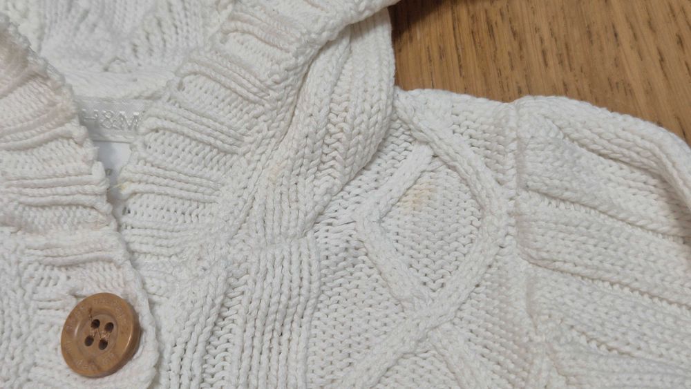022 U rampers nr 2 komplet 2 szt pleciony kremowy tygrysek h&m 50-56