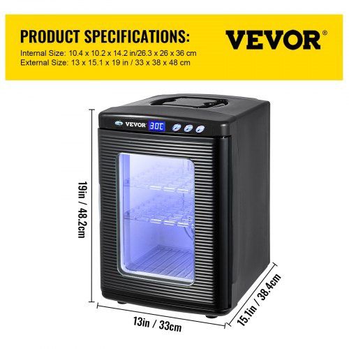 VEVOR Inkubator Do Jaj Gadów 25 L,  5-30stc