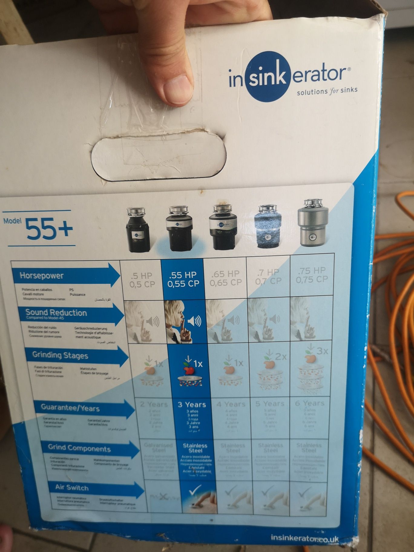 In Sinc Erator 55B InSincErator измельчитель полагодити на запчастини
