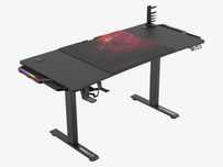 Ultradesk LEVEL V2 LED RGB (Czarno-Czerwone)