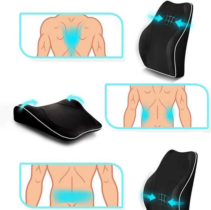 Ergonomiczna poduszka lędźwiowa na krzesło fotel
