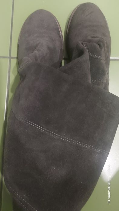 Фирменные замшевые сапоги -ботфорти(Италия)