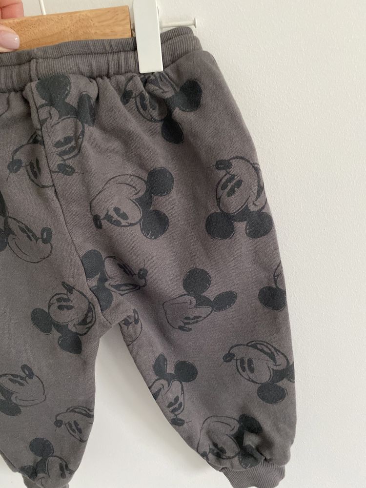 Spodnie dresowe zara 80/86 grafitowe myszka miki