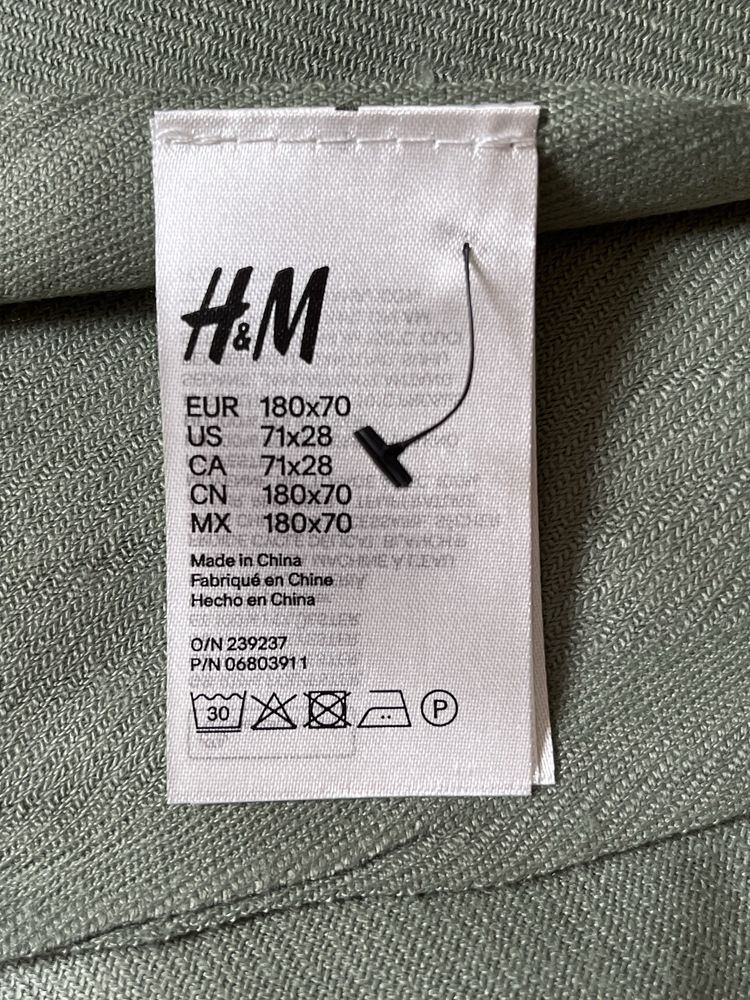 Шарф H&M оливкового кольору