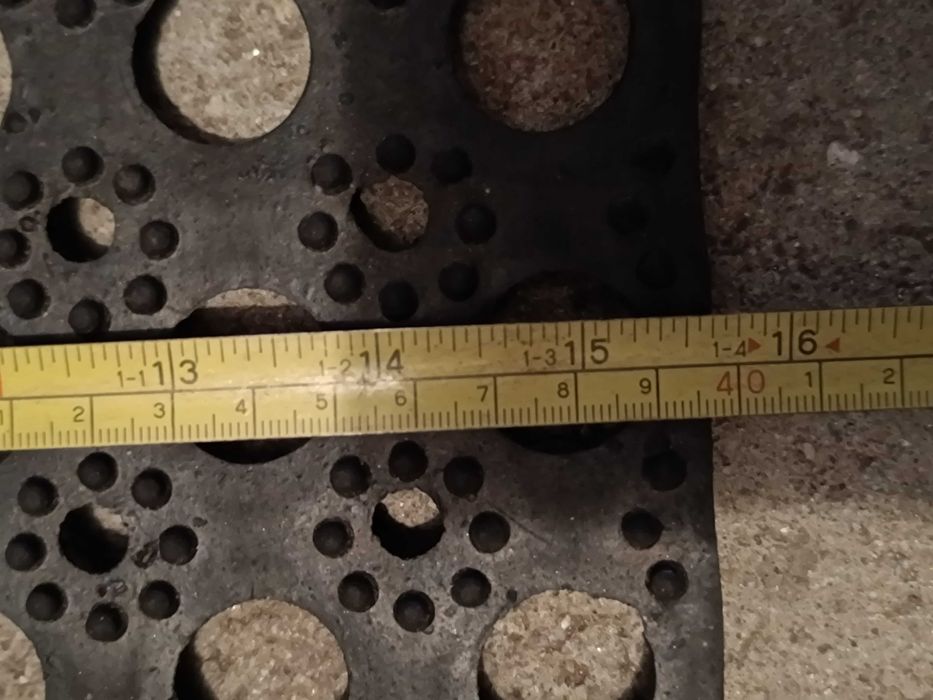 4 Tapetes fortes industriais de borracha para drenagem 59x39cm