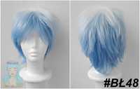 Gintoki Gintama błękitna krótka peruka cosplay wig niebieska biała