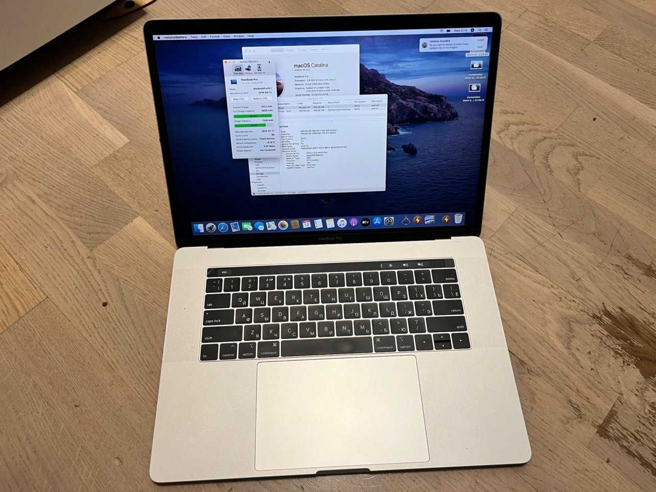 Топовый MacBook Pro 15 2018 Silver 32Gb Core i7