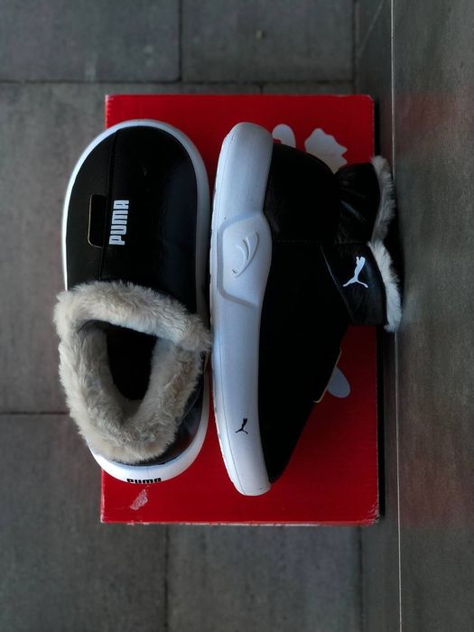 Мужские Сноубутсы Puma Черные уличные дутики Пума Чоловічі Сноубутси