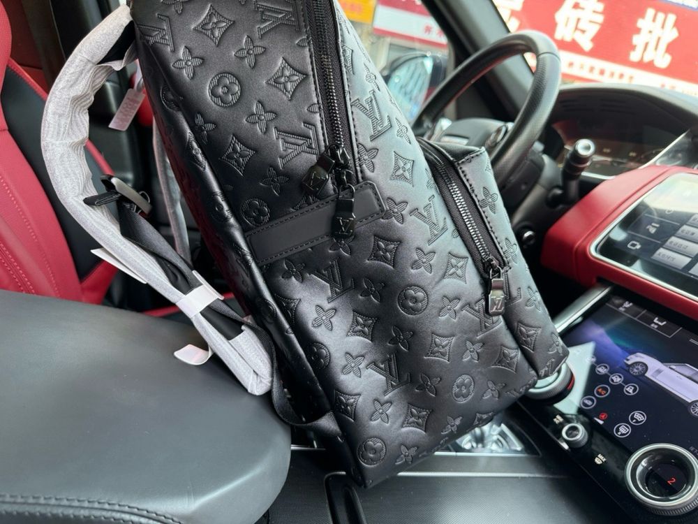 Louis Vuitton Discovery мужской черный серый кожаный monogram оригинал