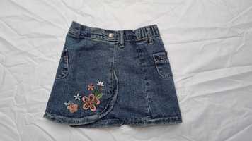 Krótka jeansowa spódniczka dziewczęca 24 miesiące