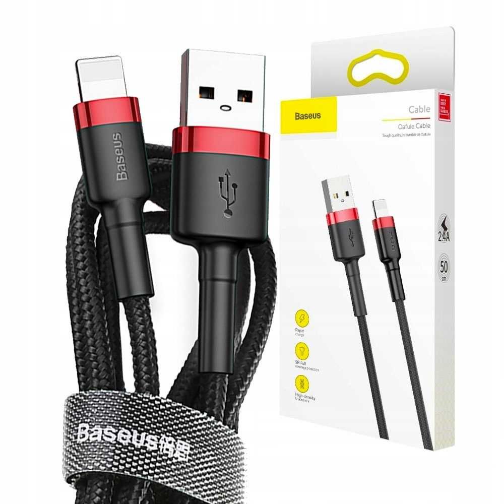 BASEUS Kabel USB Apple Lightning 2.4A krótki 0,5m