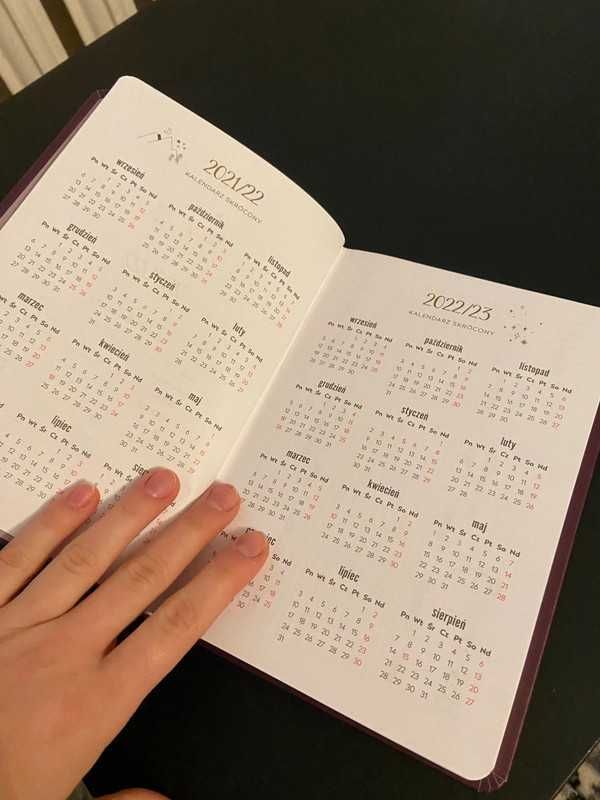 Kalendarz 2021/2022 notatnik zeszyt plan lekcji planer warszawa