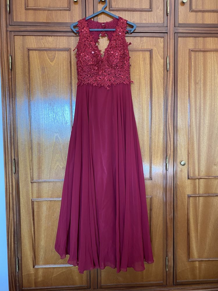 Vestido cerimonia bordou