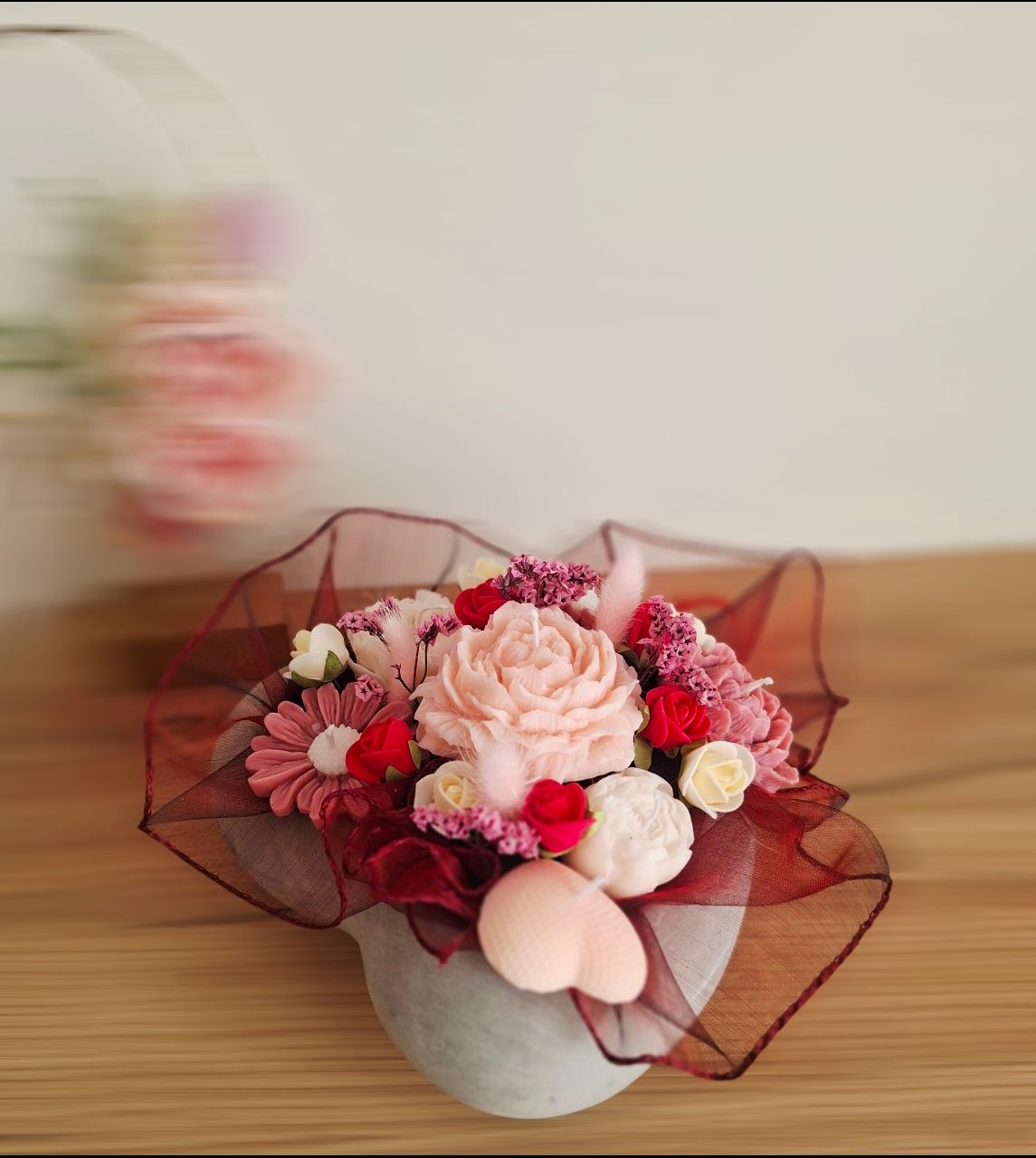 Flower box ze świec sojowych