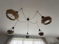 Lampa pająk druciana w stylu boho