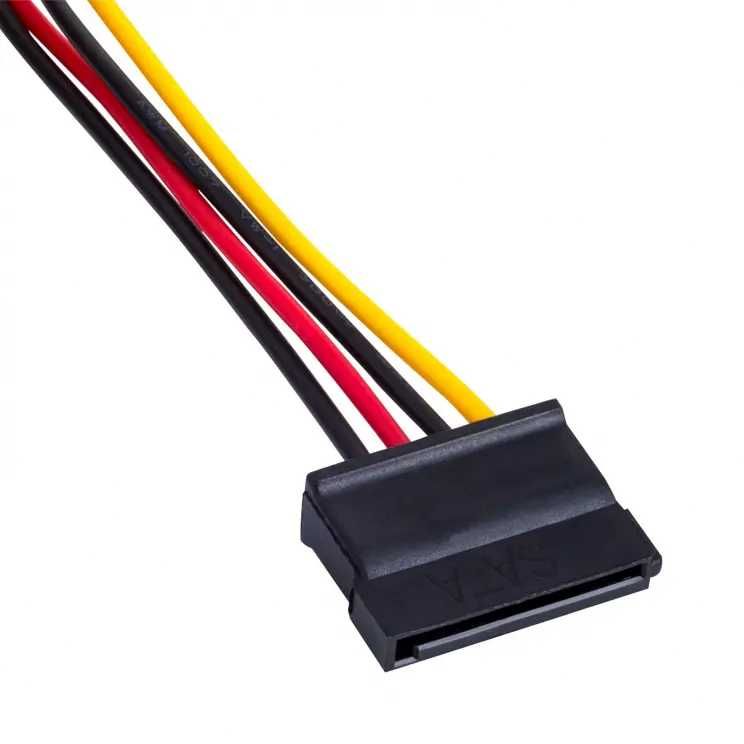 Adapter kabel SATA Power Molex (M) -> 2xSATA (F) Akyga AK-CA-16 15cm