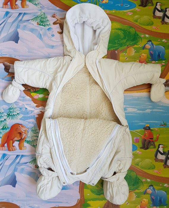 Комбінезон / мішок для найменших на флісі та меховій підстьожці