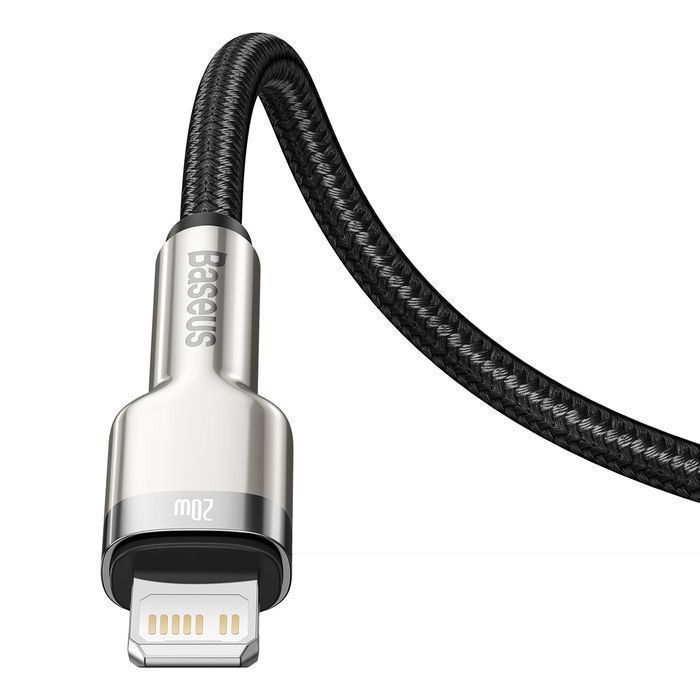 Baseus Kabel Cafule Metal Pd Usb-C - Lightning 1,0 M Czarny 20W