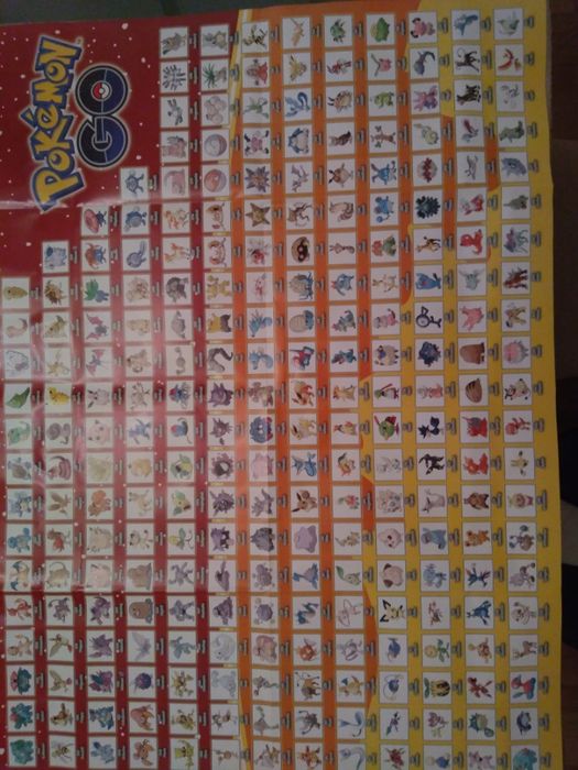 2016 Nintendo Poster Pokémon Go - Tamanho 83 cm x 60 cm