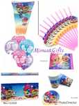 Kit festa shimmer & shine 56 peças - novo