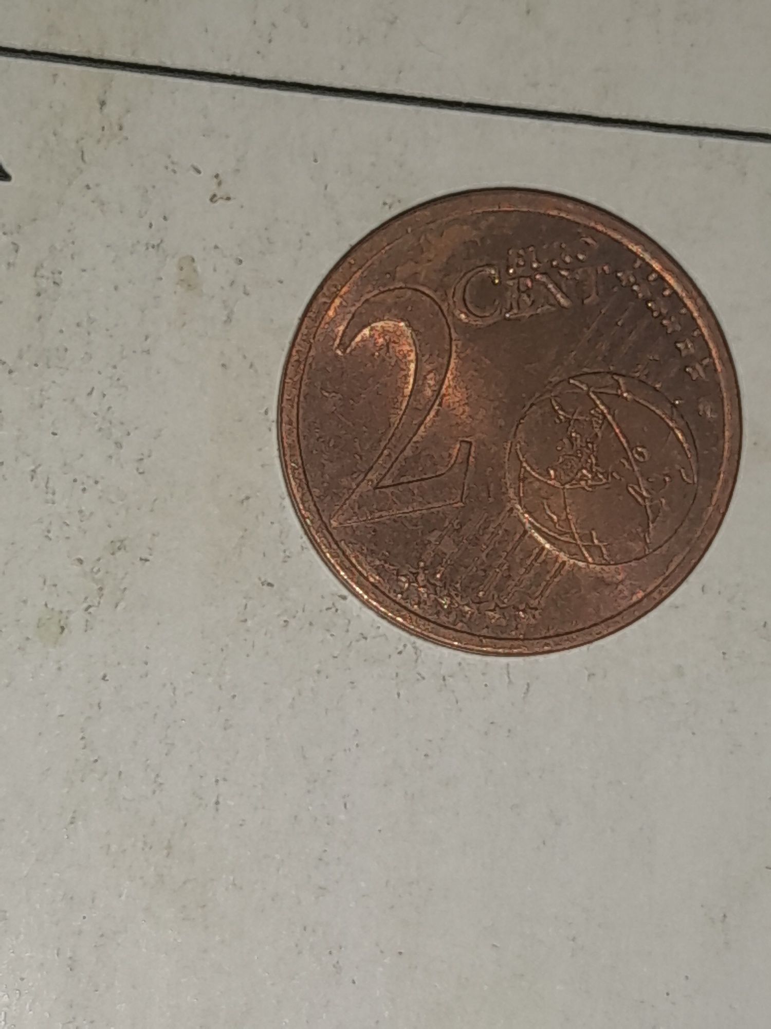 Moeda 2015 2 cêntimos com erros