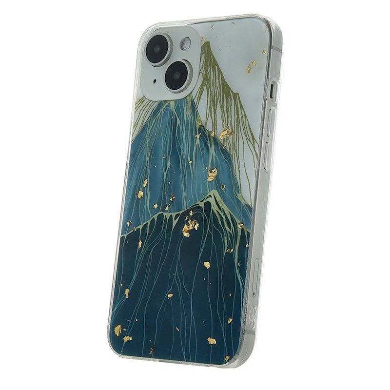 Etui Case Plecki Gold Glam Samsung Galaxy A35 5G Mountain + Szkło 9H