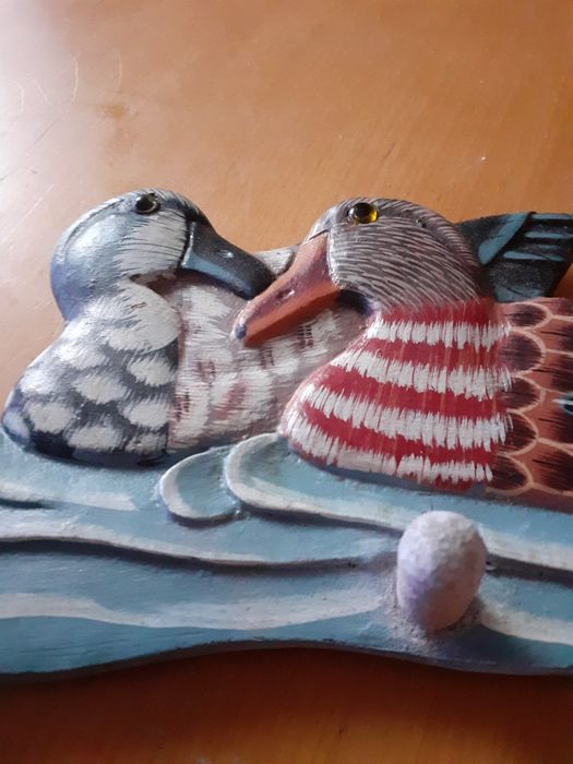 Piekny wieszak 35 cm.dlugosci motyw kaczek vintage volk polecam