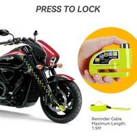 Anchtek Motorcycle Security Lock - 110dB Alarm, Waterproof, Anti-Theft