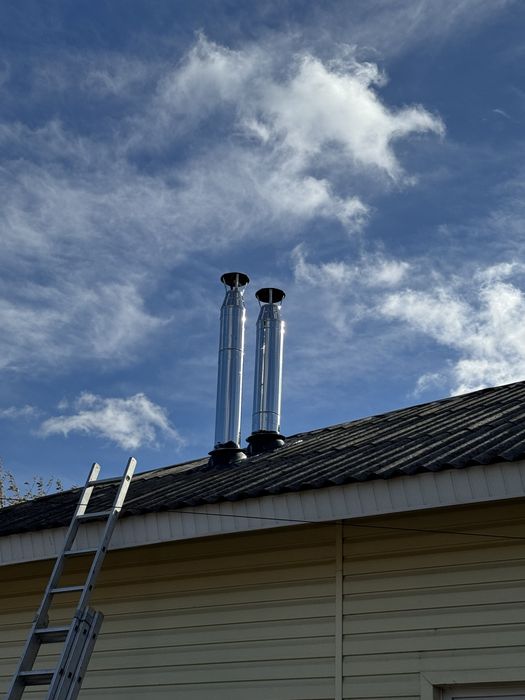 Сендвіч димоходи нержавійка.Димохідні труби.Продаж і монтаж.Гільза