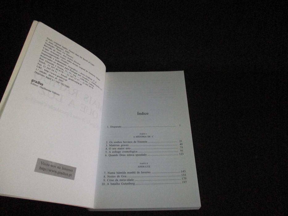 Livro Mais Rápido que a Luz João Magueijo