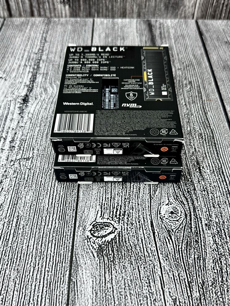 SSD диск Western Digital Black SN850X 1TB NVMe M.2 2280 PCIe 4.0 x4