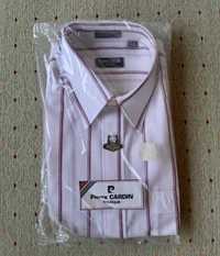 Nowa koszula meska Pierre Cardin w paski biala