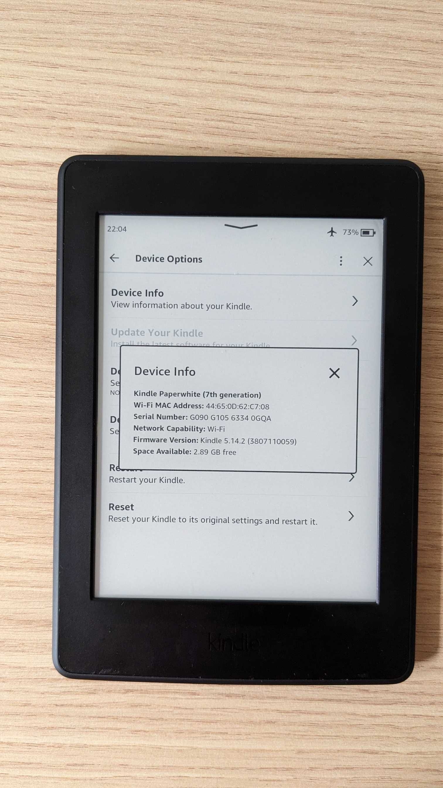 Czytnik Kindle Paperwhite 3 (7 gen) dysk 4GB, folia,etui,pudełko,kabel