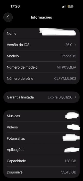 iPhone 15 128GB com todos os acessórios