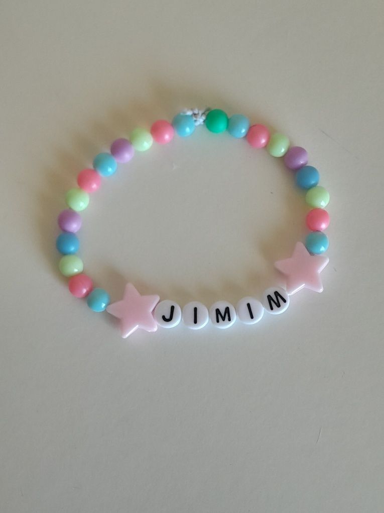 Pulseira jimin BTS feita a mão