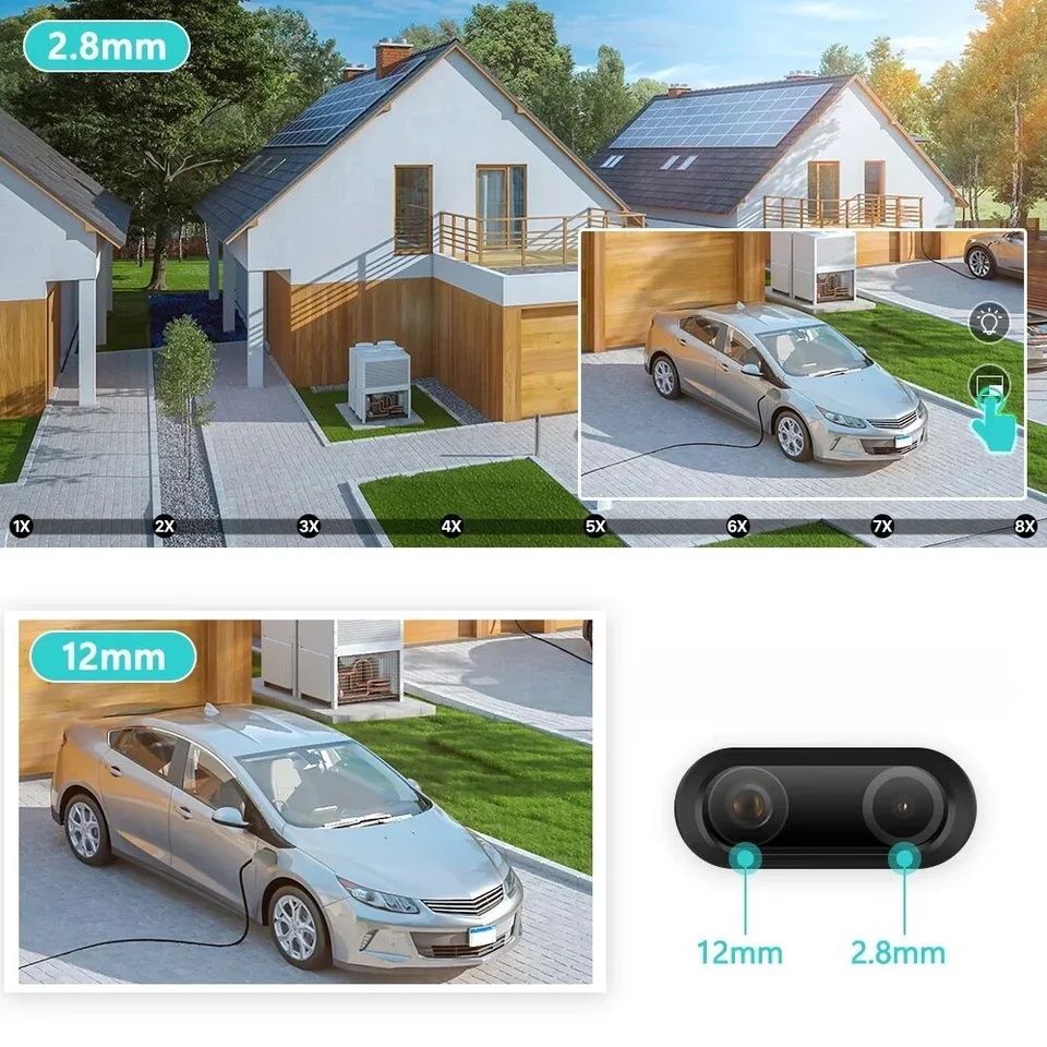 Kamera IP 360° 8MP wifi zoom 8x dwie soczewki