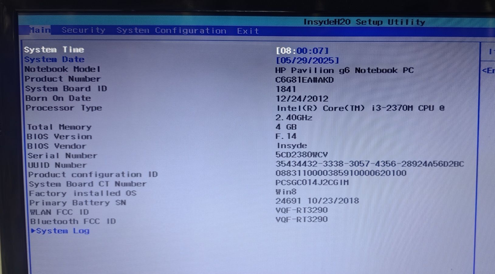 Ноутбук HP 15-220/i3-2370M/Ram 4Gb/HDD No
