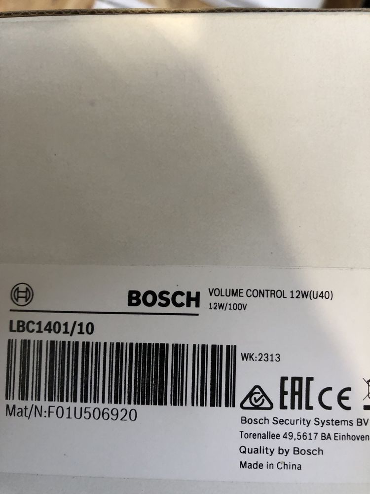 Controlador de volume 12w LBC 1401-10 Bosch